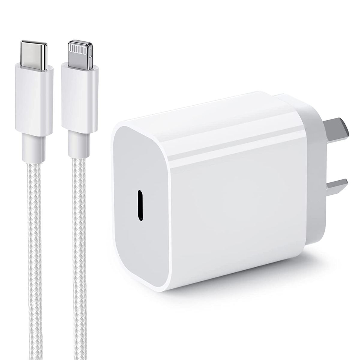 20W Fast Wall Charger with USB Type-C  to Lightning cable
