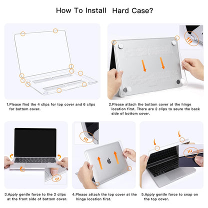 Clear Hard Case for Macbook Air 13.3" (2018 - 2022)