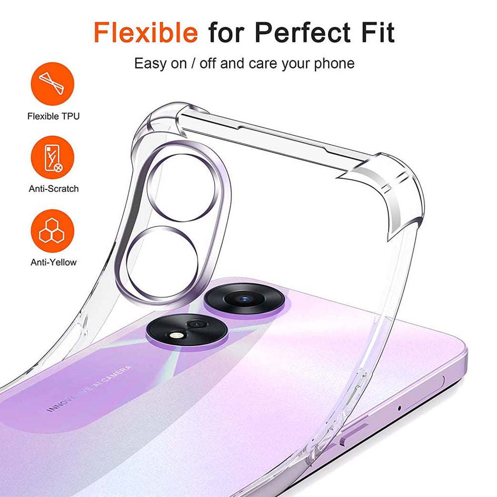 Clear Bumper Case for OPPO A78 5G
