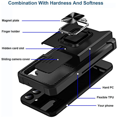 Magnetic Card Ring Case for Samsung Galaxy S24