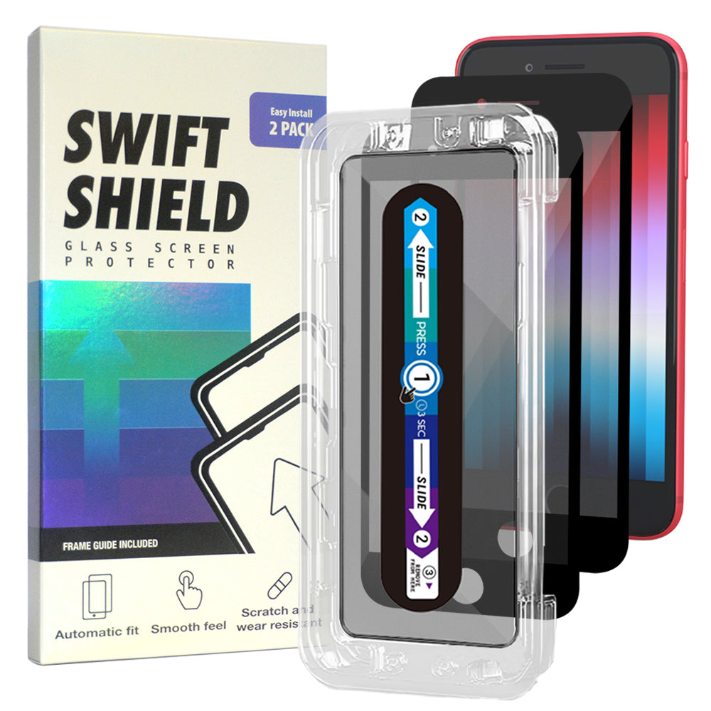 iPhone 8 Tempered Glass Screen Protector [2-Pack] with Easy Alignment Frame – Matte Anti-Glare, Premium by SwiftShield