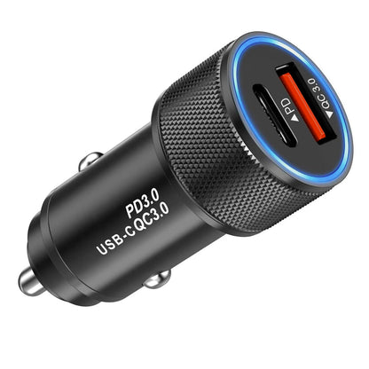 iPhone 14 Compatible Fast Car Charger USB-C 18W with Lightning cable