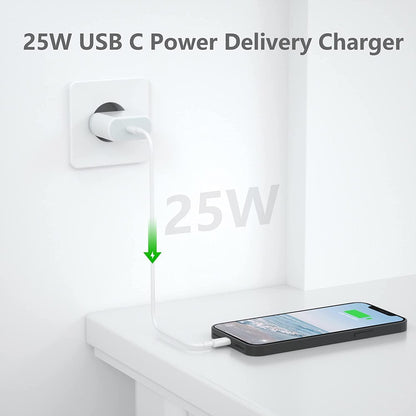 iPhone 14 Compatible 25W Fast Wall Charger with Lightning cable