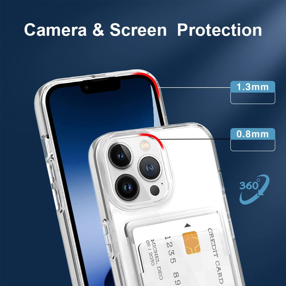 Clear Wallet Card Case for iPhone 14 Pro Max