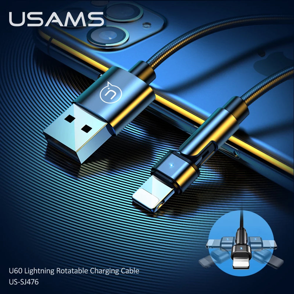 USAMS Rotatable USB Type-C Charging cable